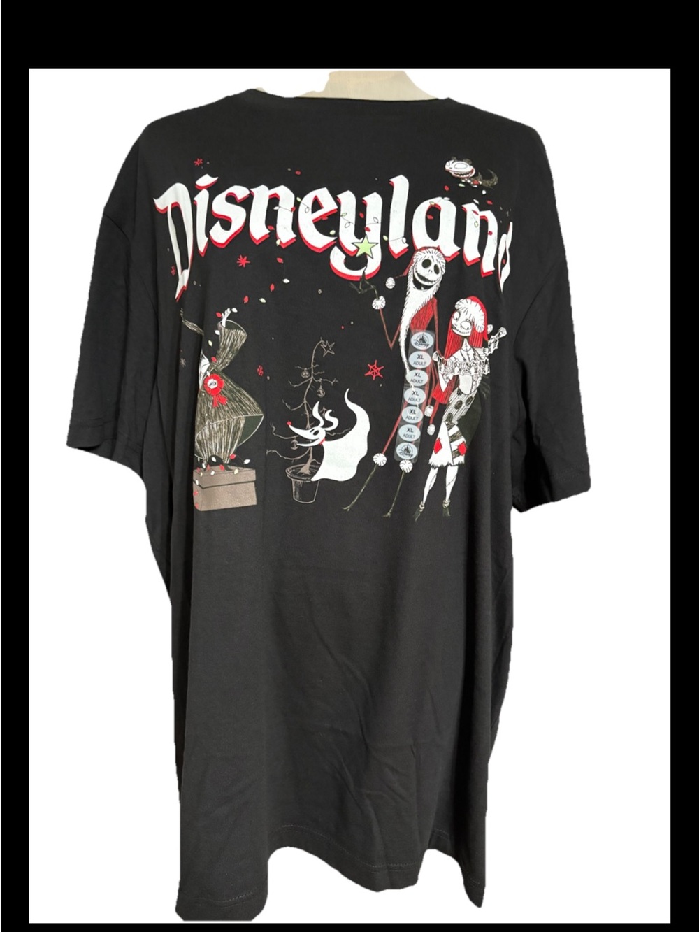 Disney Parks THE NIGHTMARE BEFORE CHRISTMAS DISNEYLAND adult XL  T-Shirt black c